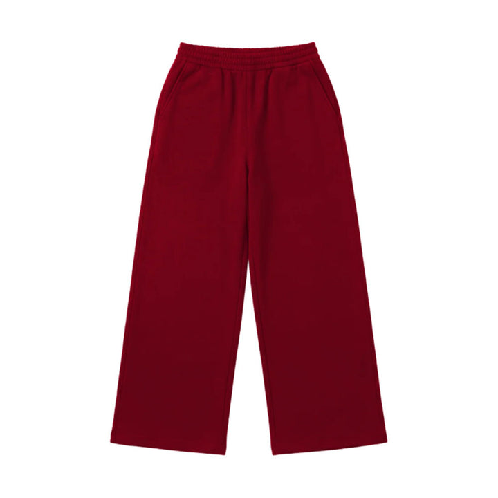 Damen nan Wide‑Leg Relaxhose mit hohem Komfortbund, seitlichen Eingrifftaschen und weichem Fleece-Innenfutter Drune