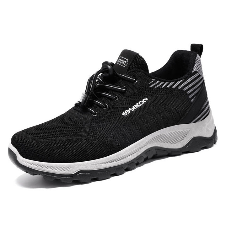 Herren nan flexible Mesh-Trailrunner mit stoßdämpfender EVA-Zwischensohle, Schnellzug-Schnürung und griffiger Outdoor-Profilsohle Drune