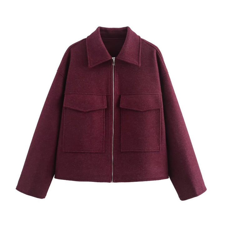 Damen stylische und funktionale Wolle-Jacke Drune