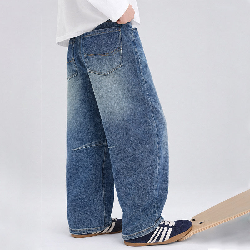 Unisex Overcut Jeans im modischen Baggy-Stil Drune