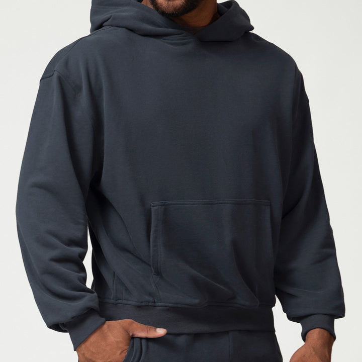 Herren Kapuzenpullover mit weichem Fleece-Futter und geräumiger Tasche Drune