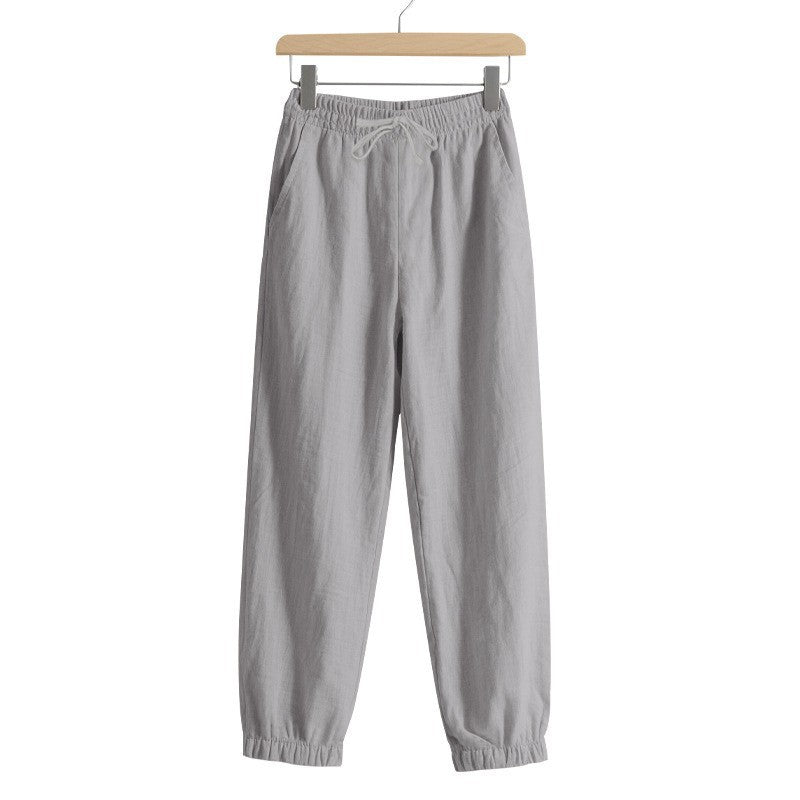Damen lässige Freizeithose mit lockerem Schnitt und elastischem Bund Drune