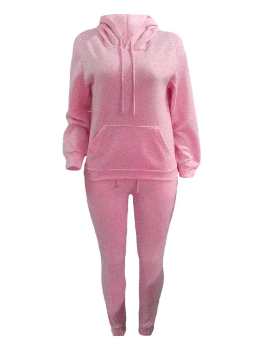 Herren nan sportliches Jogginganzug-Set mit Kapuzenpullover Kängurutasche und schmal zulaufender Jogginghose Drune