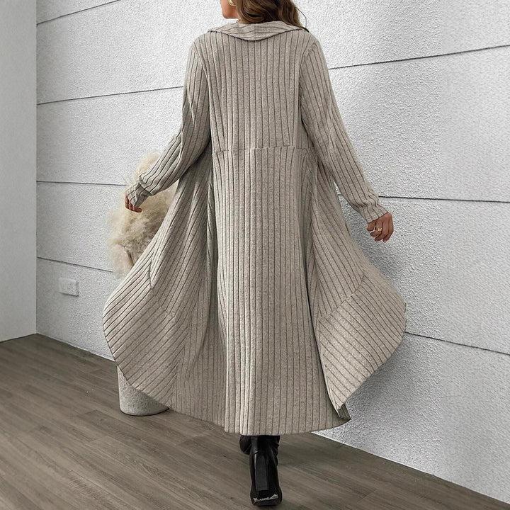 Damen Strickjacke mit asymmetrischem Saum und tailliertem Design Drune
