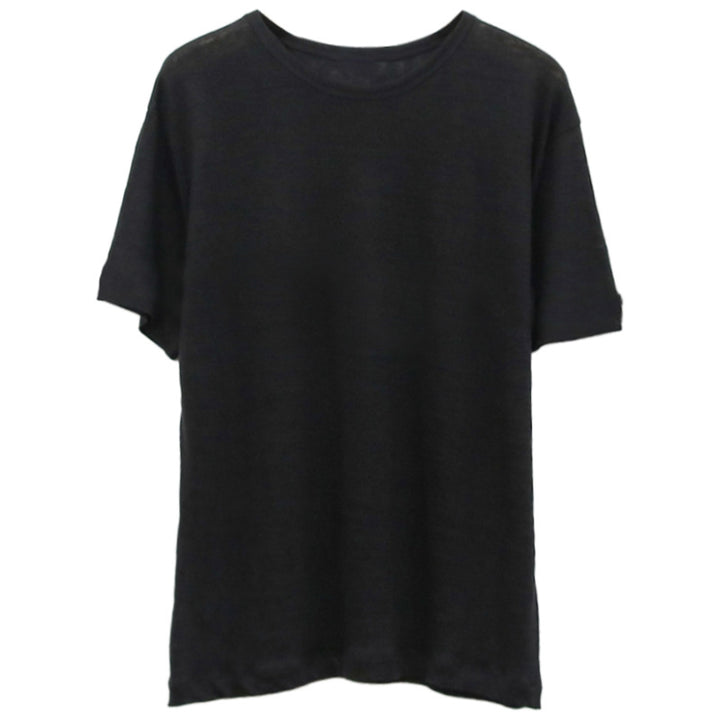 Damen lässiges Oversize T-Shirt aus atmungsaktiver Baumwollmischung mit strukturierter Oberfläche Drune
