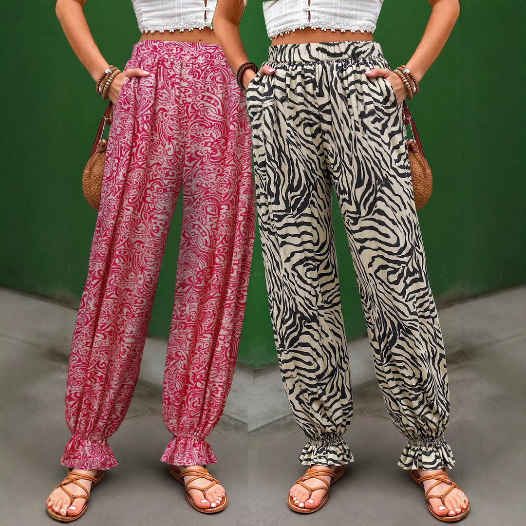 Damen Weite Stoffhose Drune