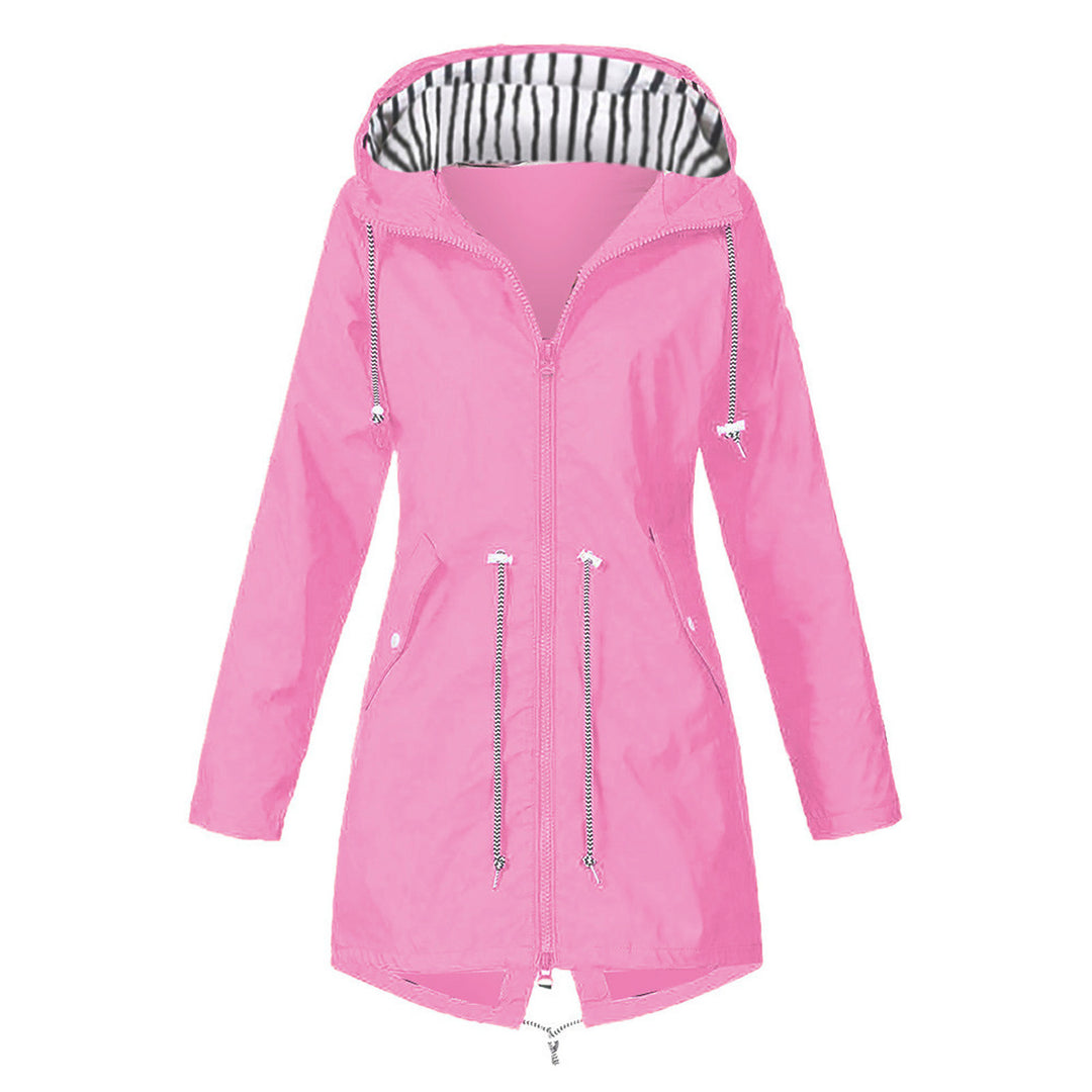 Damen wasserabweisende Freizeitjacke mit verstellbarem Kapuzenkragen und funktionalen Taschen Drune
