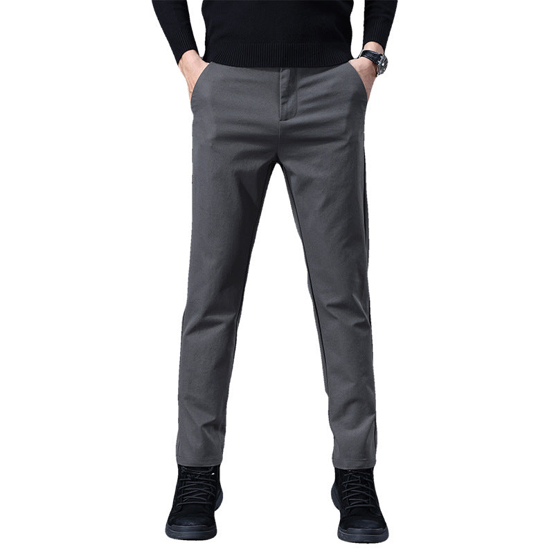 Herren entspannte Slim-Fit Hose mit praktischen Eingrifftaschen Drune