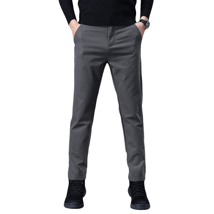 Herren entspannte Slim-Fit Hose mit praktischen Eingrifftaschen Drune