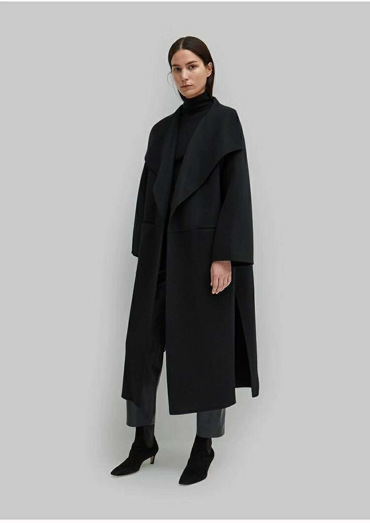 Damen Eleganter Oversize-Mantel mit offenem Vorderteil Drune