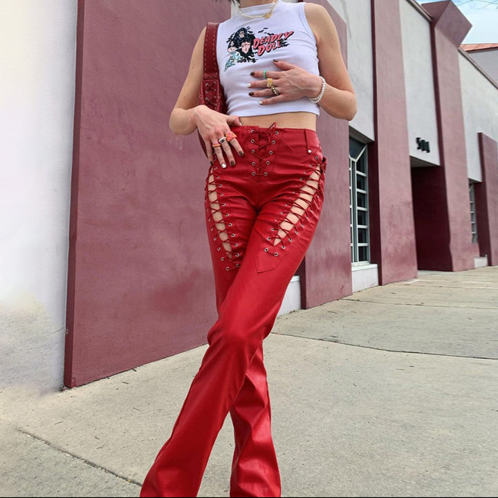 Damen Crop-Top mit innovativem Cut-Out-Design und langen Ärmeln Drune