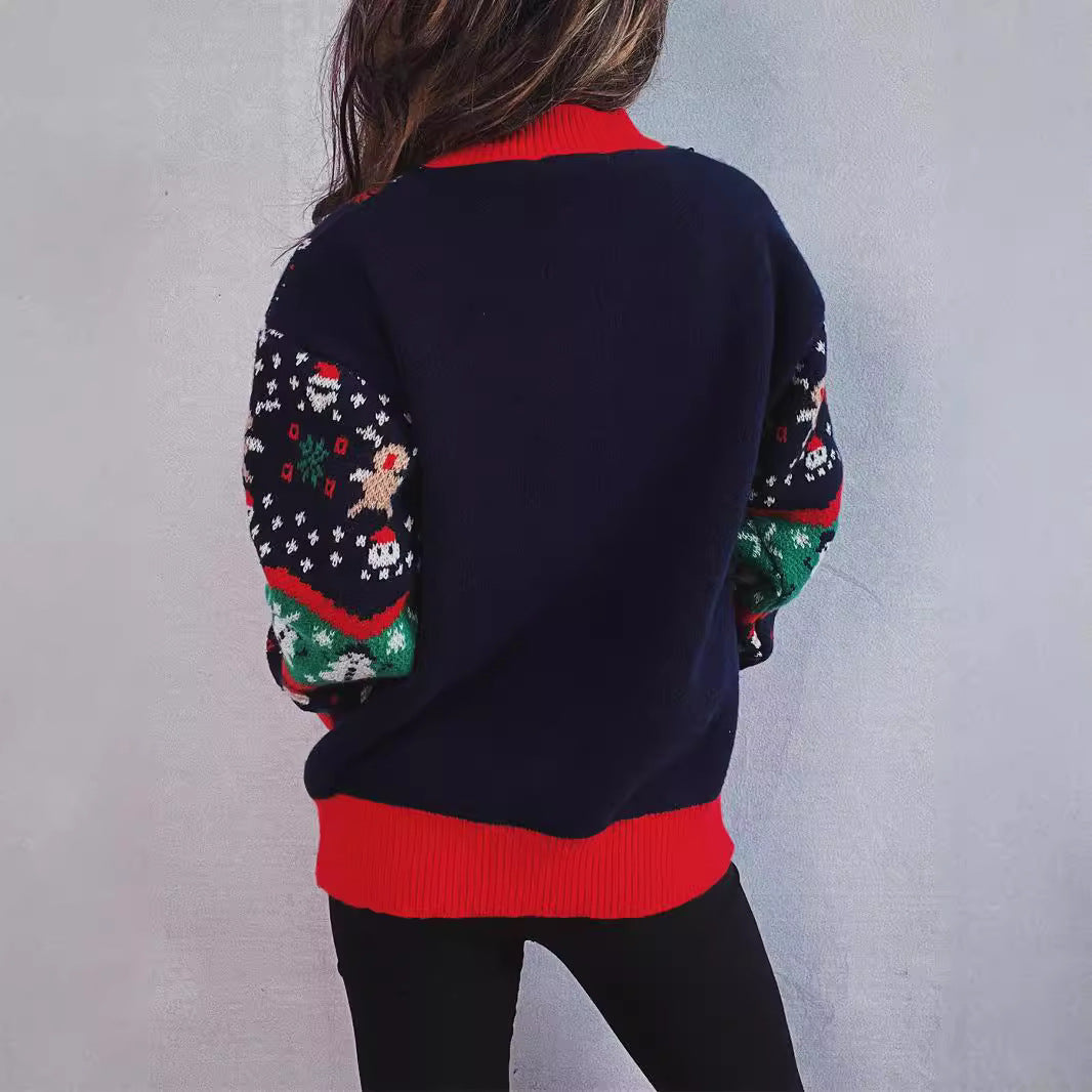 Damen Weihnachts-Pullover mit festlichem Design und verspielten Motiven Drune