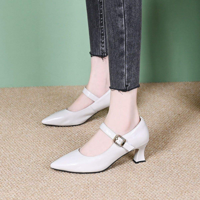 Damen Elegante Mary Jane Pumps mit dezentem Schnallen-Detail Drune