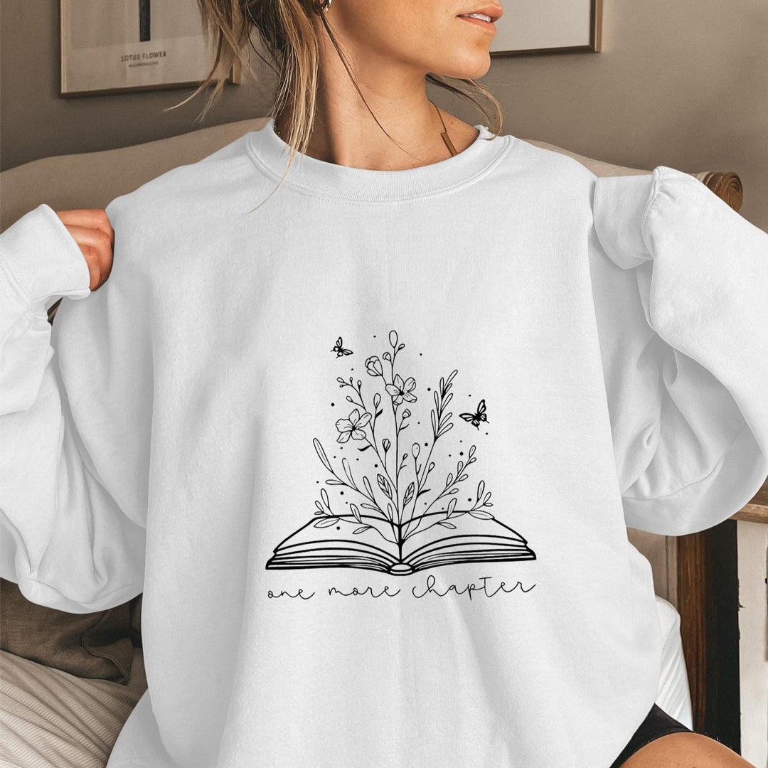 Damen Sweatshirt mit elegantem Blumendesign und inspirierendem Aufdruck Drune