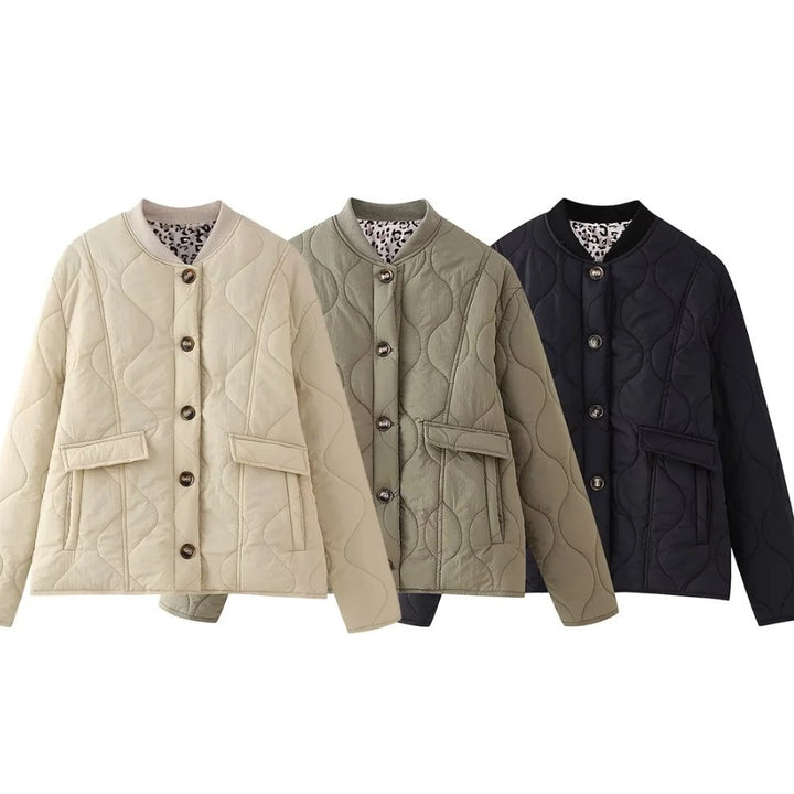 Damen gesteppte Jacke mit praktischen Taschen Drune