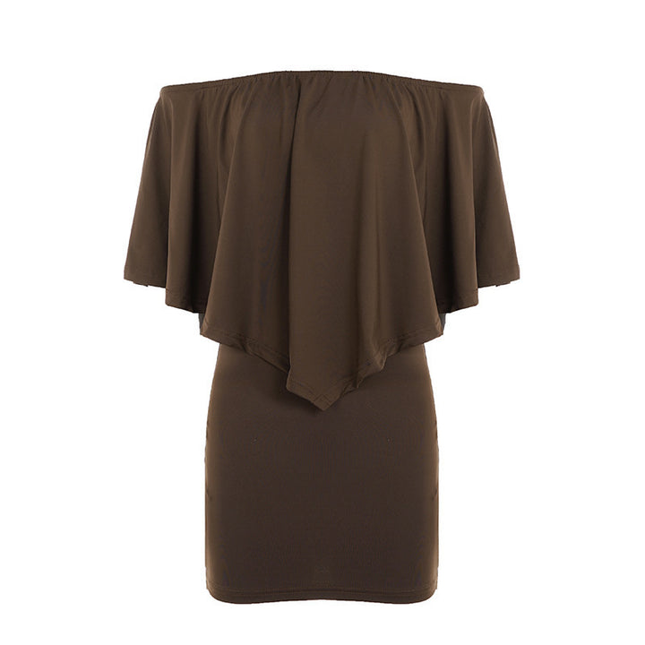 Damen Off-Shoulder Kleid mit fließendem Schnitt und voluminösen Ärmeln Drune