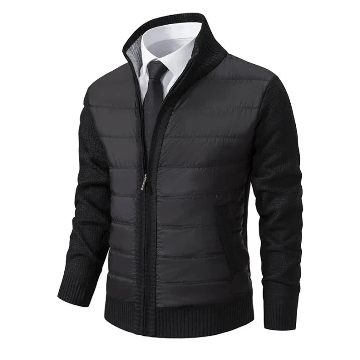 Drune | Herren Winter Steppjacke mit gerippten Bündchen und glattem Finish