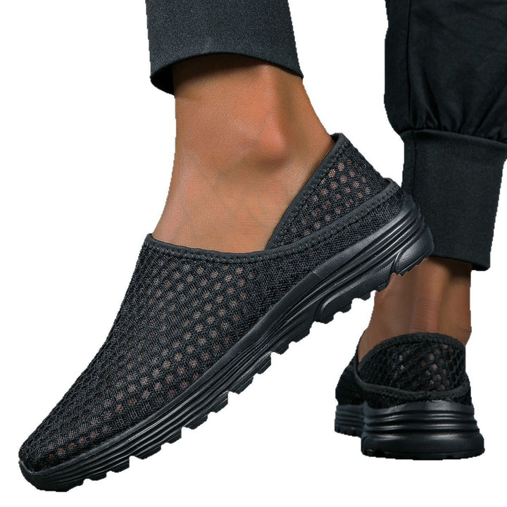 Damen nan luftige Schlupfsneaker mit Honigwaben-Strickoberteil und gedämpfter Komfortsohle Drune