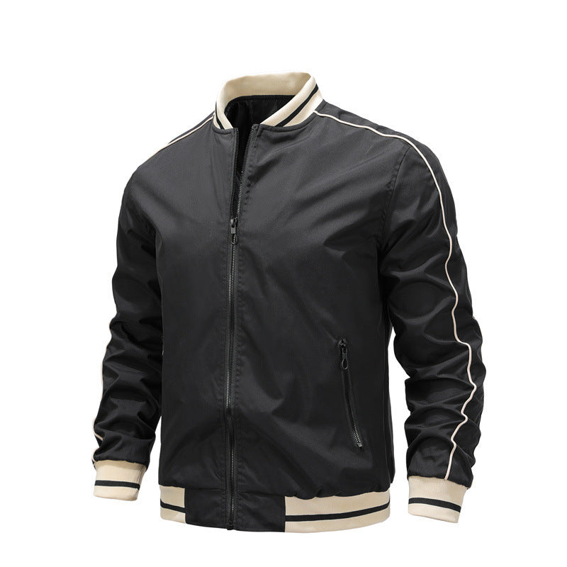 Herren sportliche Freizeitjacke im College-Stil Drune