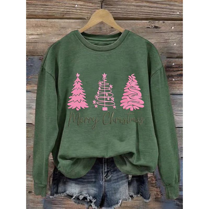 Damen gemütlicher Christmas Sweatshirt mit festlichem Print Drune