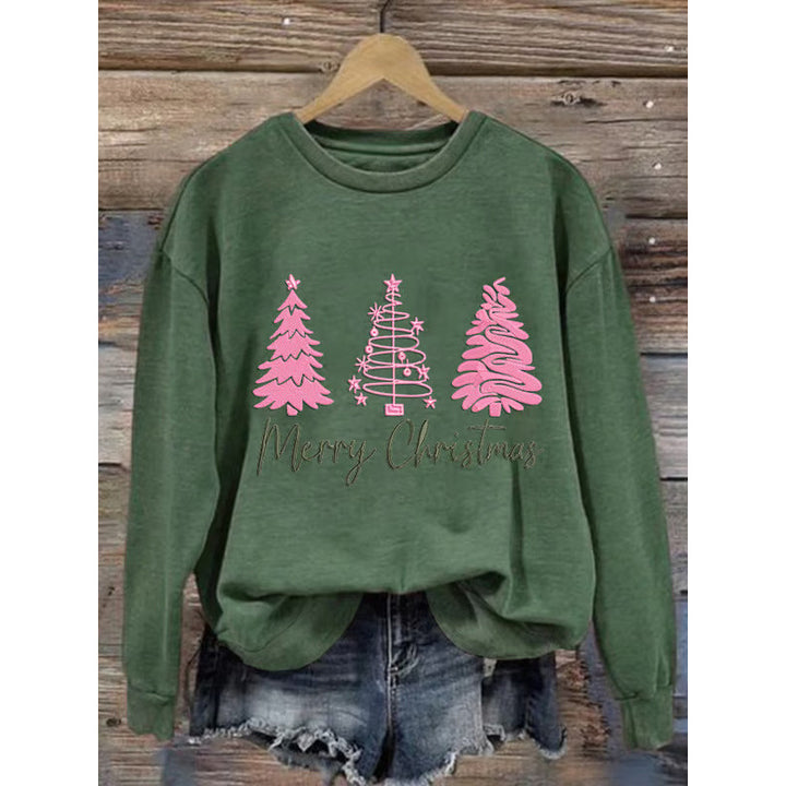 Damen gemütlicher Christmas Sweatshirt mit festlichem Print Drune