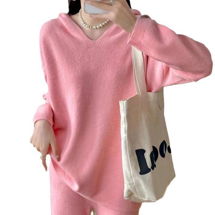 Damen Elegante und bequeme V-Ausschnitt-Loungewear Drune