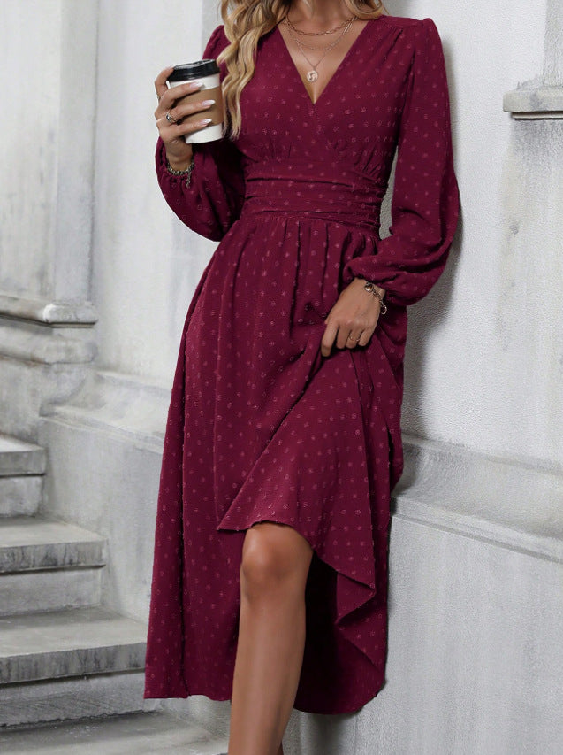 Damen Maxikleid mit eleganter Wickeloptik Drune