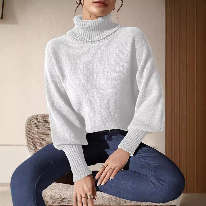 Damen modischer Rollkragenpullover mit lässigem Schnitt und strukturiertem Maschenmuster Drune