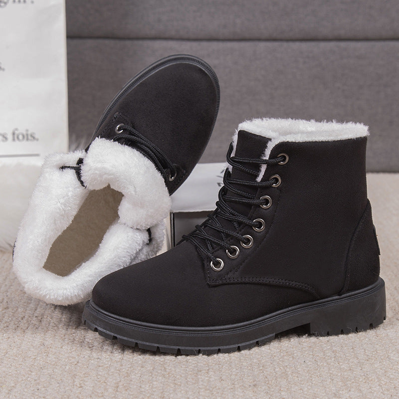 Damen Warmgefütterte Winterstiefel mit rutschfester Profilsohle Drune