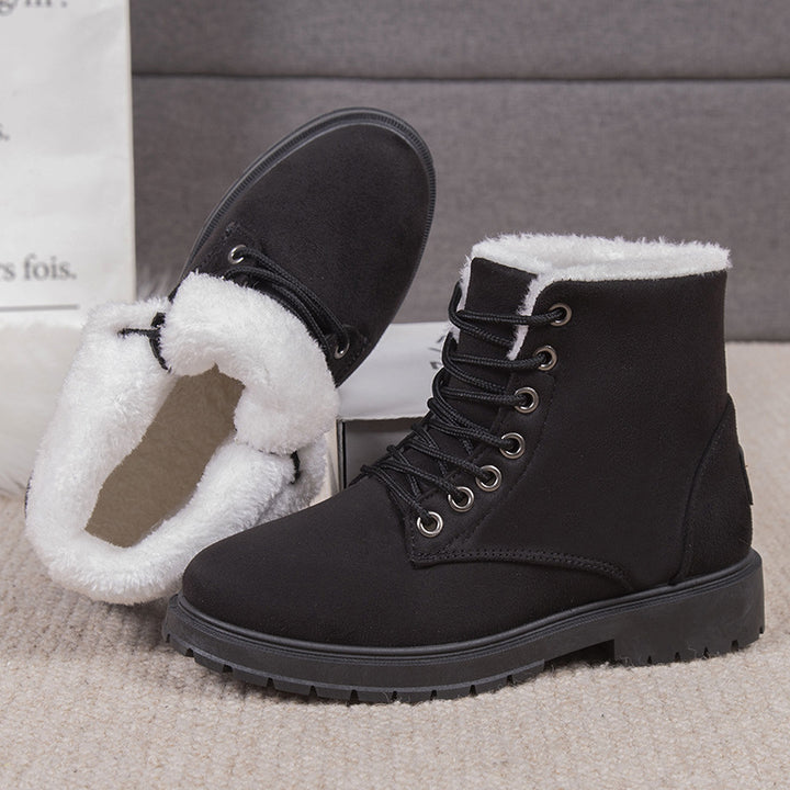 Damen Warmgefütterte Winterstiefel mit rutschfester Profilsohle Drune