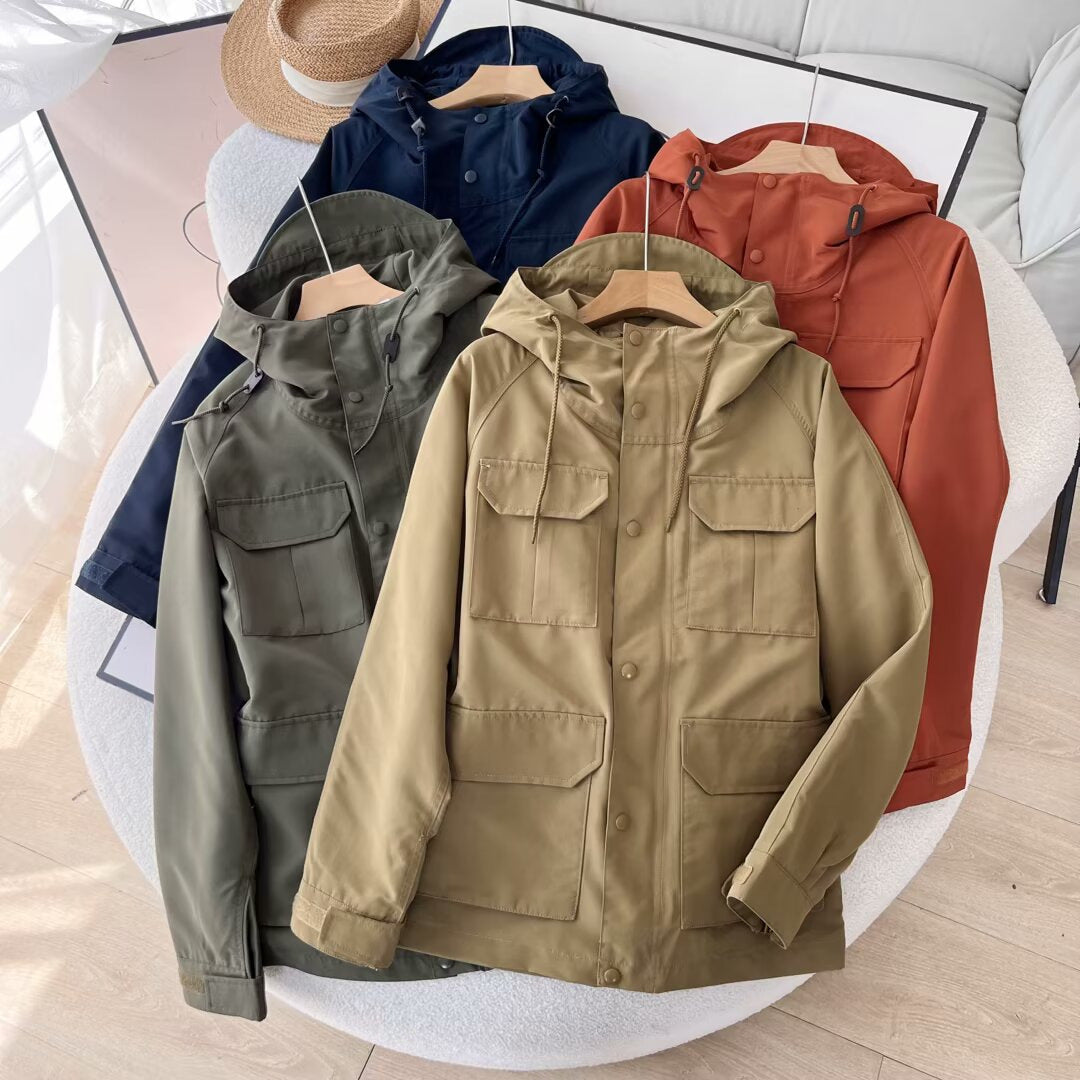 Damen funktionale Outdoor-Jacke mit mehreren aufgesetzten Taschen Drune