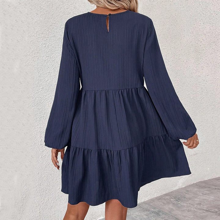 Damen modisches Kleid mit gerafftem Rock Drune