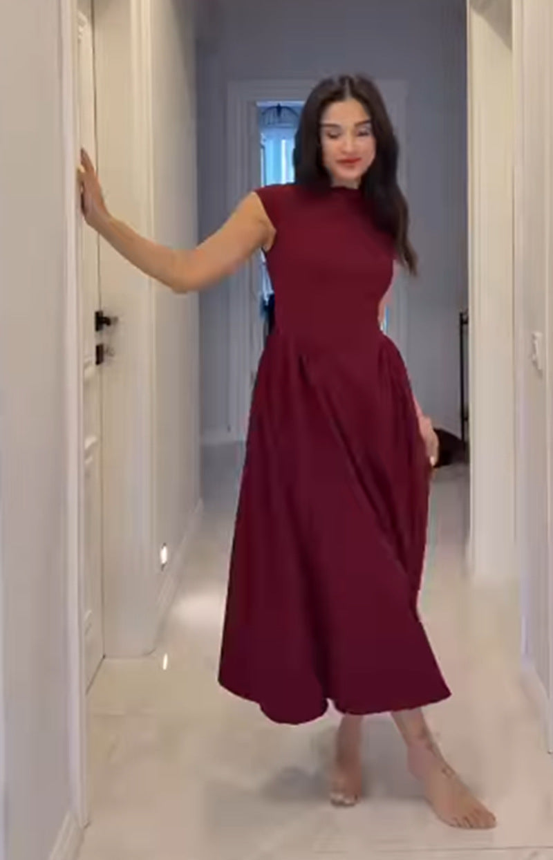 Damen Langarm Kleid mit figurumspielendem Schnitt Drune