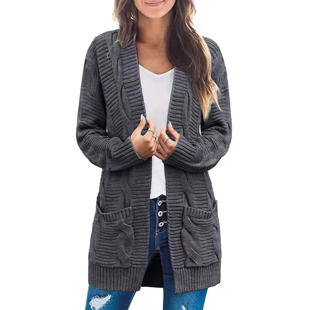 Damen Grobstrick-Cardigan mit Taschen und strukturierter Maschenoptik Drune