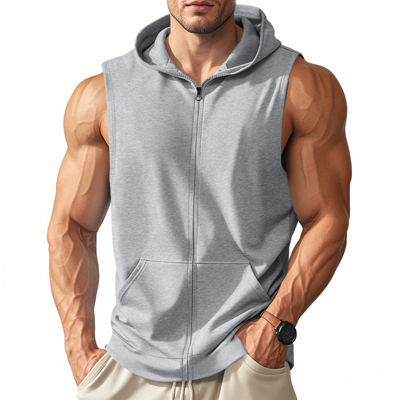 Herren ärmelloses Kapuzenshirt aus atmungsaktivem Material Drune