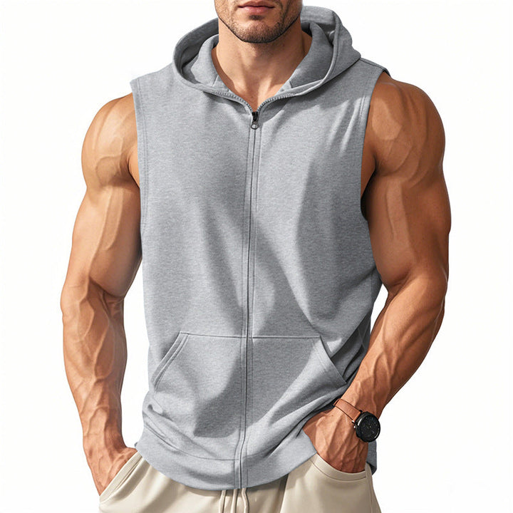 Herren ärmelloses Kapuzenshirt aus atmungsaktivem Material Drune