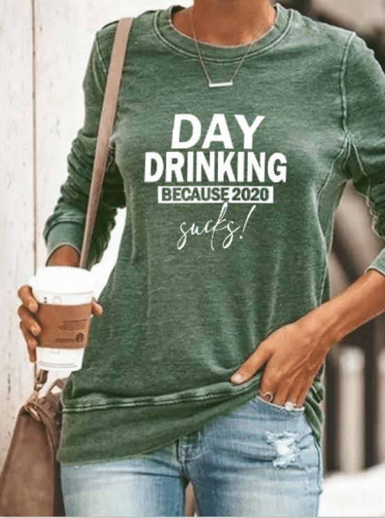 Damen Sweatshirt mit humorvollem Schriftzug Drune