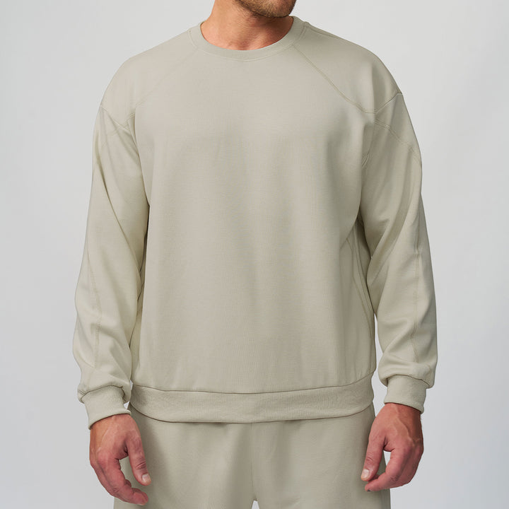 Herren lässiger Sweatshirt mit Rundhalsausschnitt und Raglanärmeln Drune