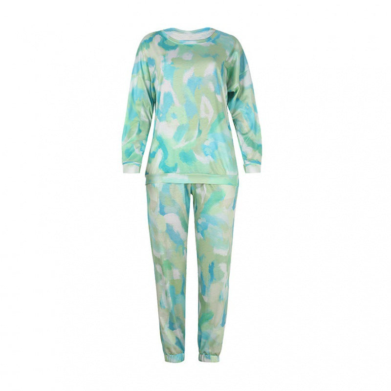 Damen Bequemes Sweat-Outfit mit modernen Batik-Details Drune