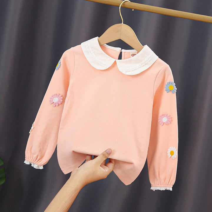 Mädchen Sweatshirt mit floralem Stickdesign Drune