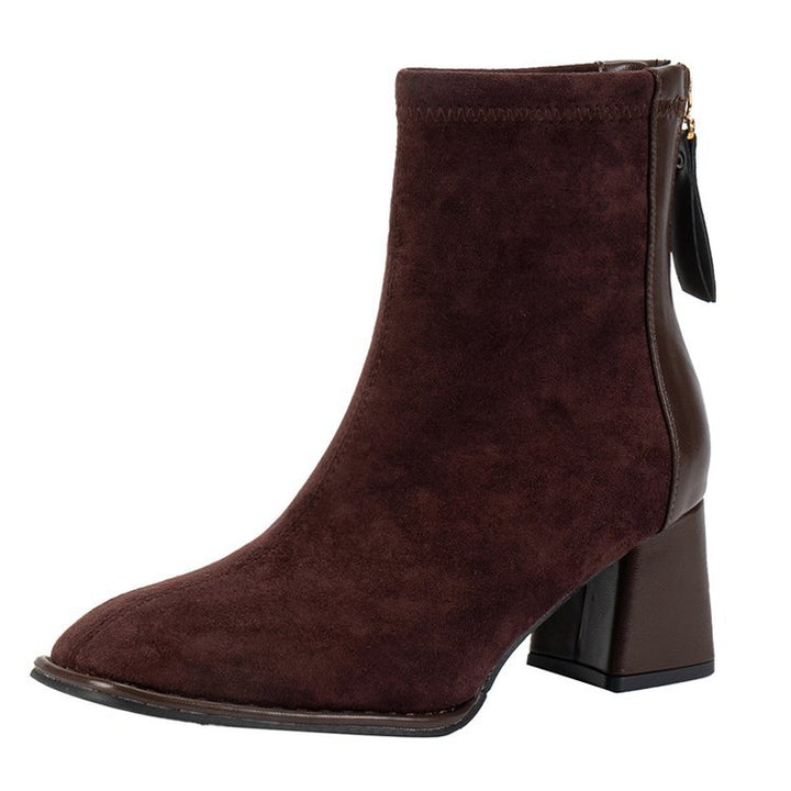 Damen Stiefeletten mit elegantem Blockabsatz und weichem Obermaterial Drune