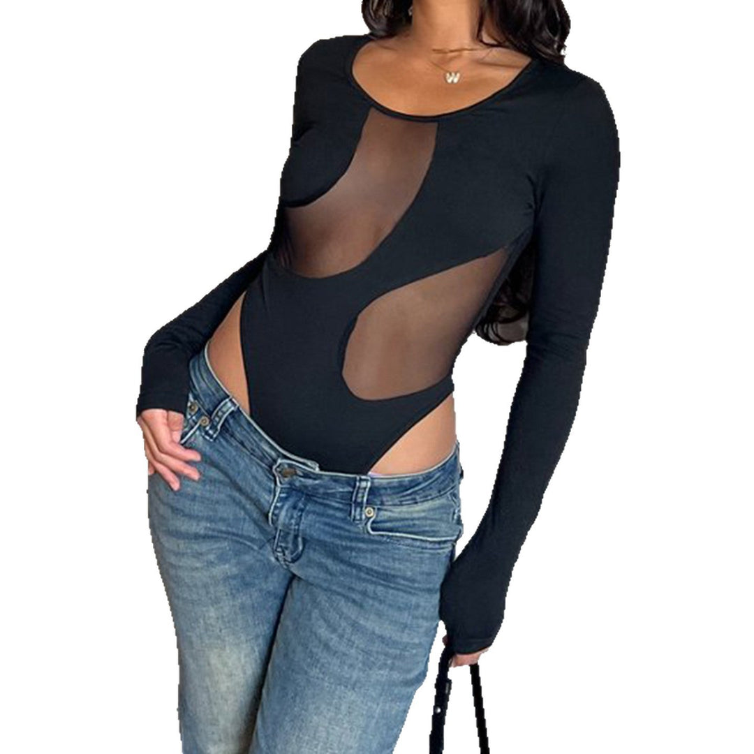 Damen Body mit innovativem Design und raffinierten Netz-Elementen Drune