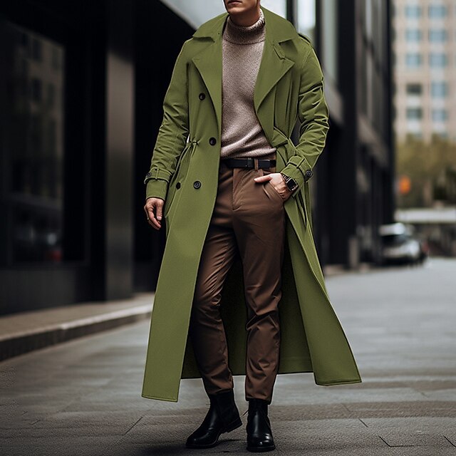Herren eleganter Übergangsmantel mit modernem Schnitt und praktischen Taschen Drune