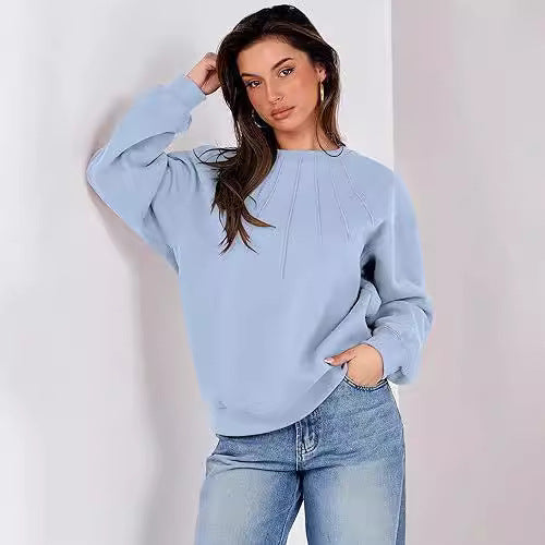 Damen Oversize Sweatshirt mit strukturiertem Design Drune