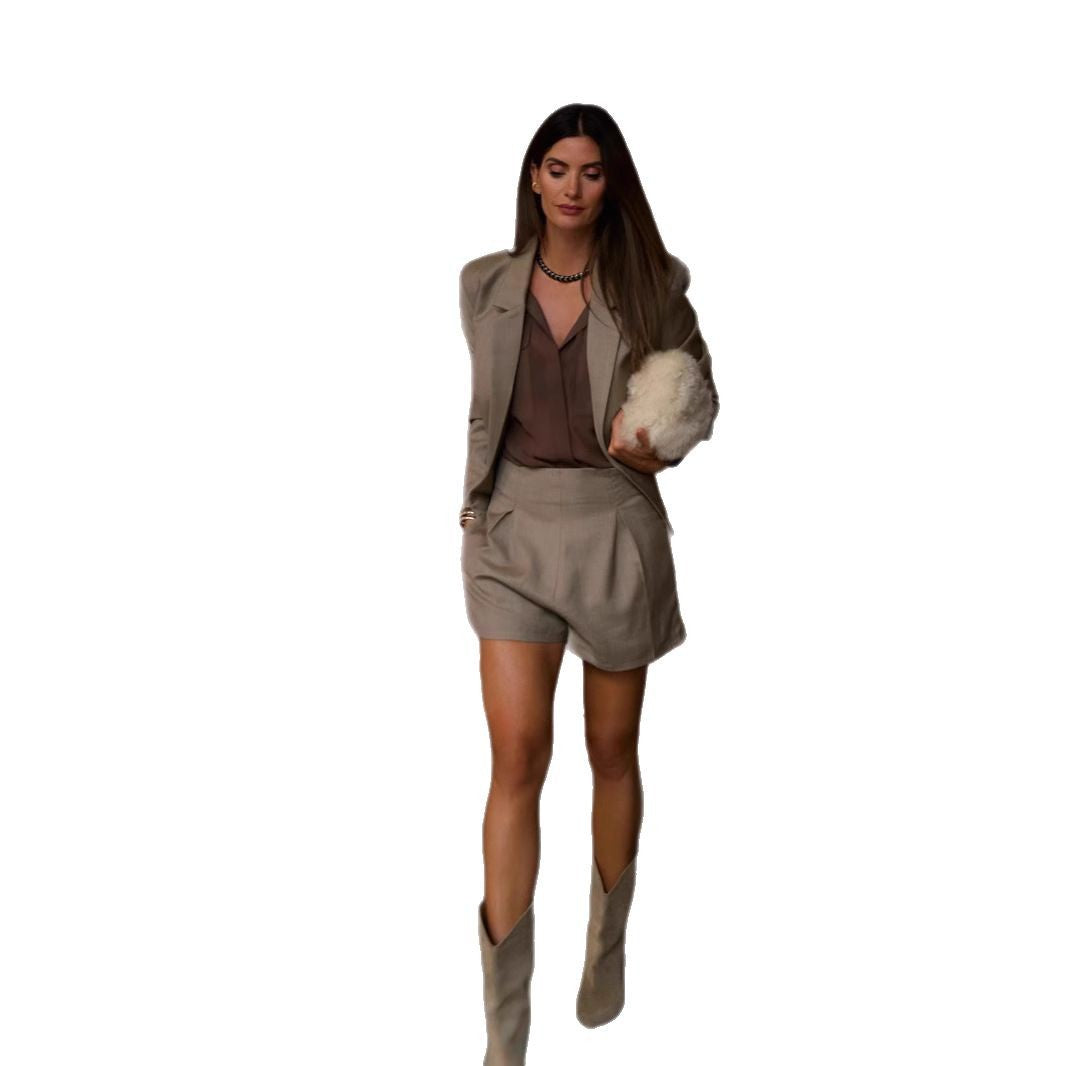 Damen elegante Blazerjacke mit luxuriösen Details Drune