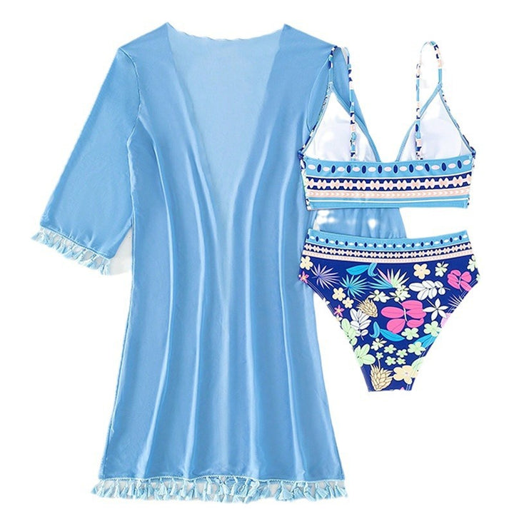 Damen Bikini-Set mit hochgeschnittenem Höschen und modischem Oberteil Drune
