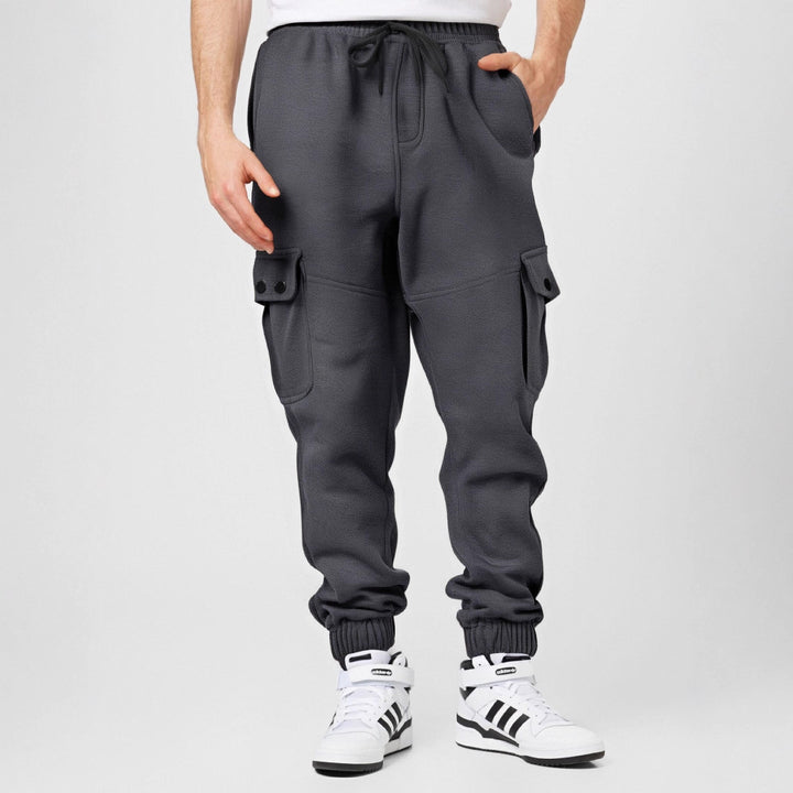 Herren Sportliche Cargo-Jogginghose mit Taschen und elastischem Bund Drune