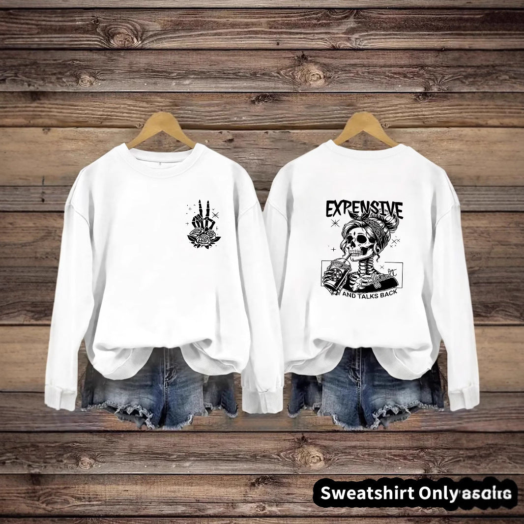 Damen Sweatshirt mit kreativem Motiv und lässigem Schnitt Drune