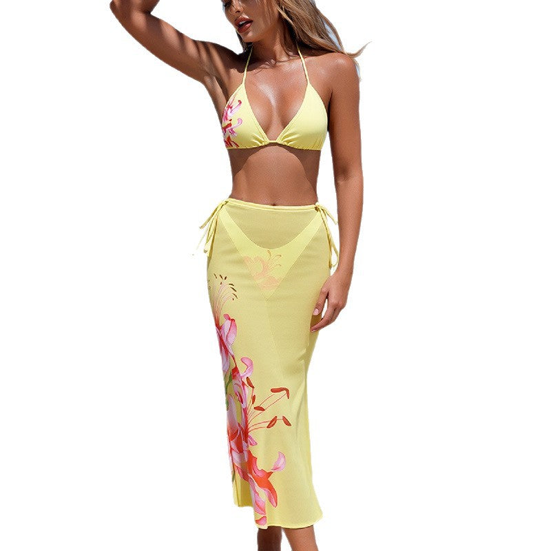 Damen Bikini und Wickelrock Set Drune