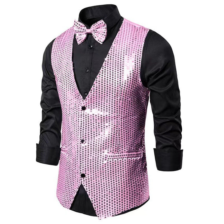 Herren eleganter Anzug mit glitzernden Pailletten und idealem Slim-Fit Drune